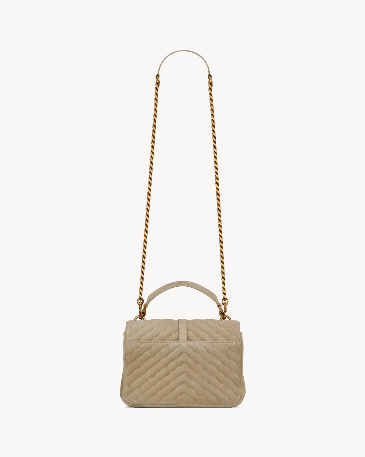 YSL College Medium in Quilted Suede - Image 6